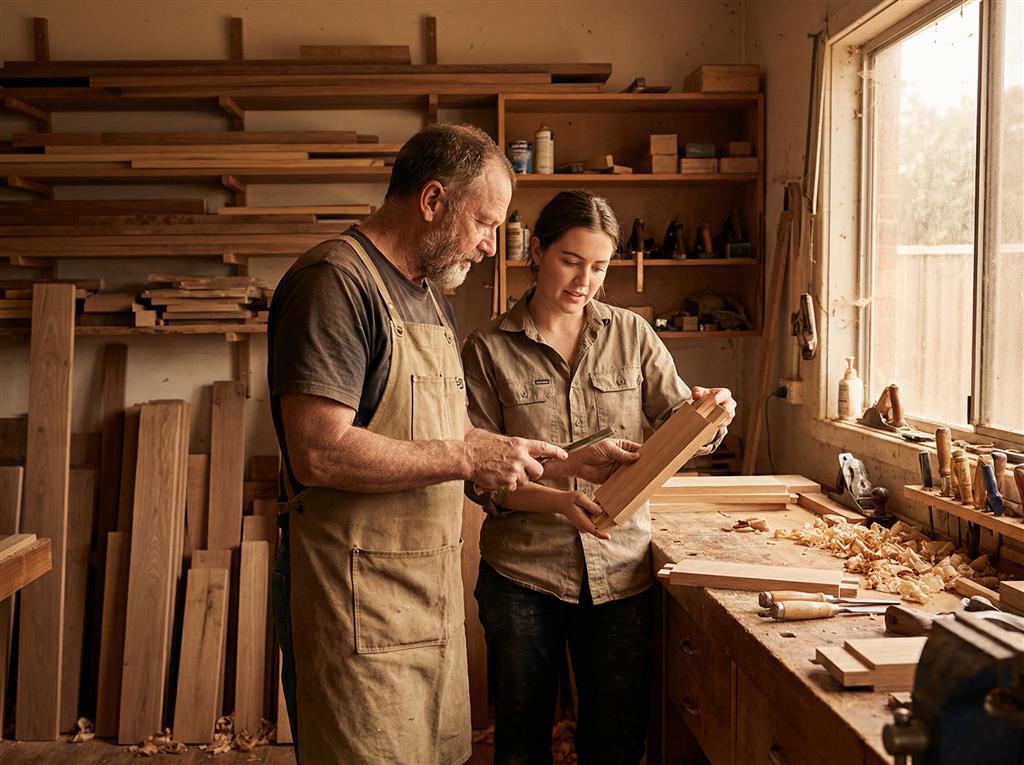 Craft team in a Sydney cabinetry workshop